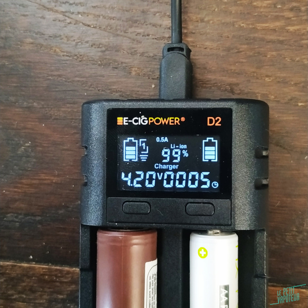 Ecig Power D2 2 accus